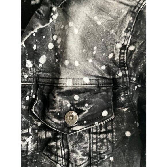 Girl’s Splattered Denim‎ Jean Jacket Size 14-16 - Picture 3 of 12